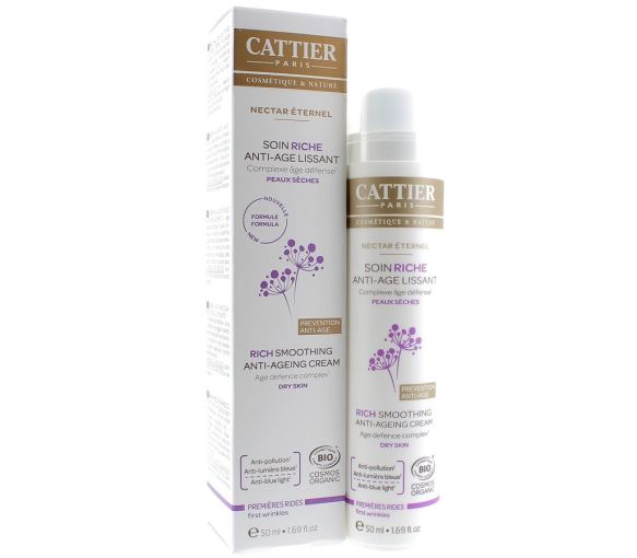Soin riche anti-âge lissant nectar éternel Cattier - flacon pompe de 50 ml - image 1