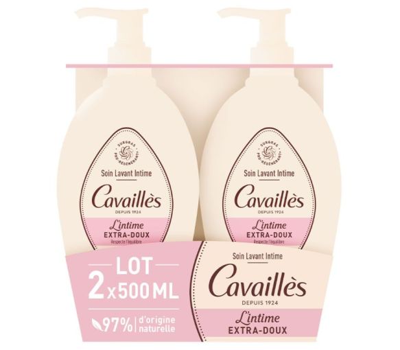 Soin toilette intime extra-doux Rogé Cavaillès - lot de 2 flacons de 500 ml