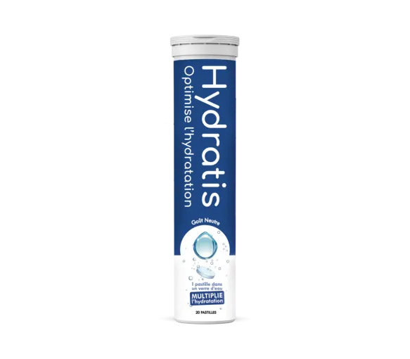Solution d'hydratation goût neutre Hydratis - tube de 20 pastilles effervescentes - image 1