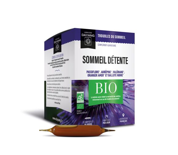 Sommeil détente Bio Dayang - boîte de 20 ampoules