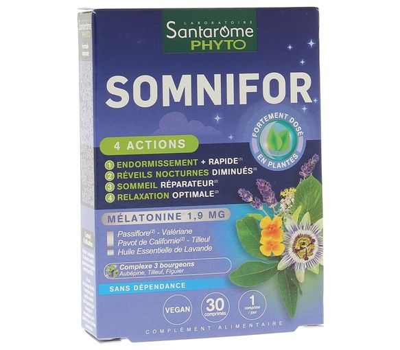 Somnifor 4 actions Santarome - boîte de 30 comprimés - image 1