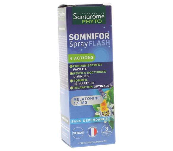 Somnifor Spray flash 1,9mg de mélatonine Santarome - spray de 20 ml - image 1