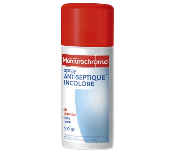 Spray antiseptique incolore Mercurochrome - spray de 100 ml