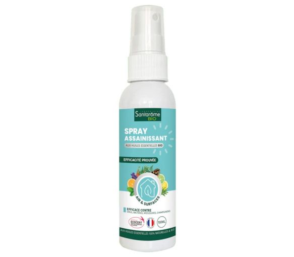Spray assainissant aux huiles essentielles bio Santarome - spray de 100ml - image 1