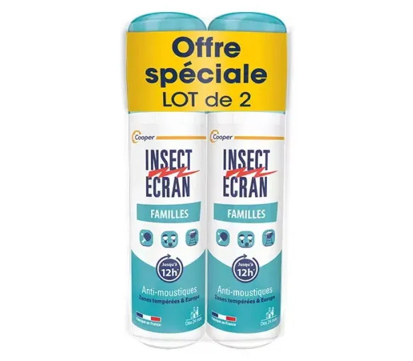 Spray répulsif anti-moustiques famille Insect écran - lot de 2 sprays de 100 ml - image 1