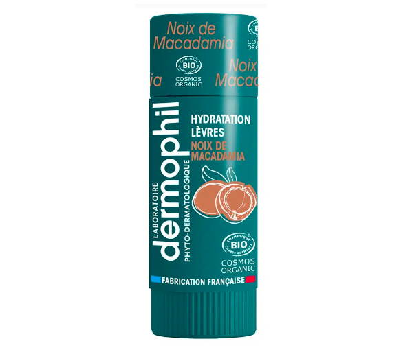Stick à lèvres noix de macadamia bio Dermophil Indien - stick de 4 g