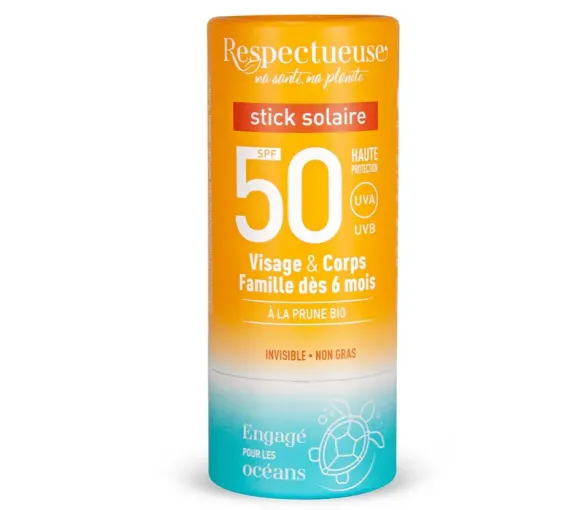 Stick solaire SPF50 Respectueuse - stick de 18g