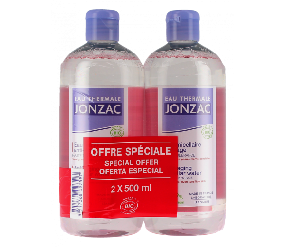 Eau micellaire anti-âge Eau Thermale Jonzac - lot de 2 flacons de 500ml - image 1