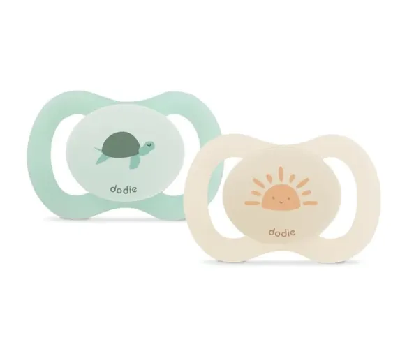 Sucette anatomique silicone 0-2 mois Dodie - lot de 2 sucettes