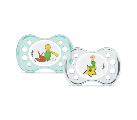 Sucettes anatomiques 0-6 mois édition limitée Le Petit Prince Dodie - lot de 2 sucettes