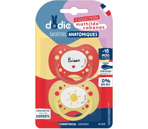 Sucettes anatomiques collection Mathilde Cabanas +18 mois Dodie - lot de 2 sucettes - image 1
