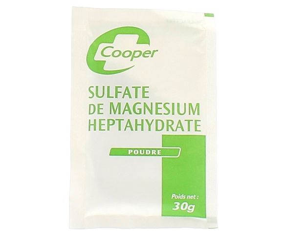 Sulfate de magnésium heptahydrate en poudre Cooper - sachet de 30 g
