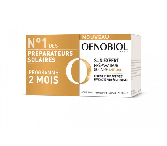 Sun Expert Préparateur solaire anti-âge Oenobiol - lot de 2 pots de 30 capsules - image 1