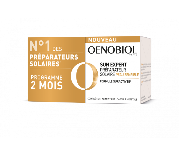 Sun Expert Préparateur solaire peau sensible Oenobiol - lot de 2 pots de 30 capsules - image 1