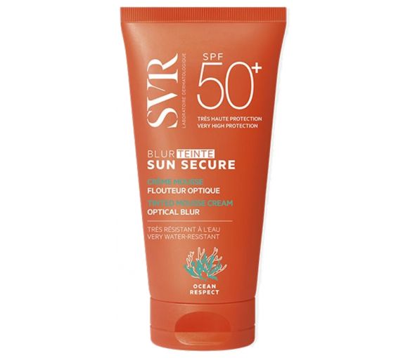 Sun Secure Blur Crème mousse flouteur optique SPF 50 teinté SVR - tube de 50 ml