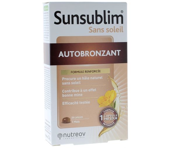 Sunsublim sans soleil autobronzant Nutreov - boite de 28 capsules - image 1