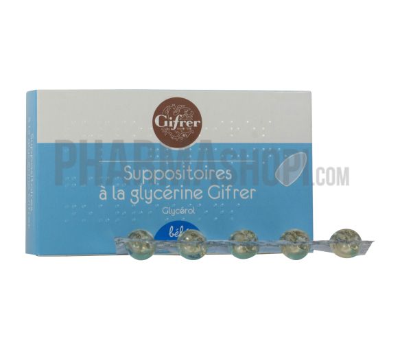 Suppositoires à la glycérine Gifrer bébé - boite de 10 suppositoires