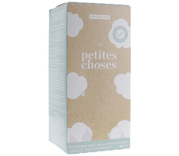 Tampon Hygiénique Bio Normal avec applicateur Les Petites Choses - boîte de 16 tampons