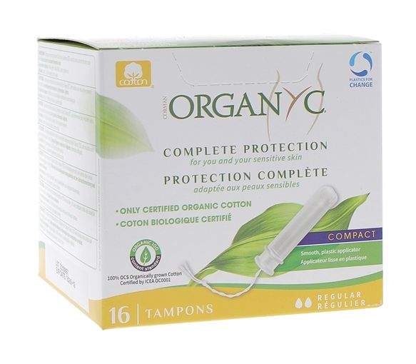 Tampon normal avec applicateur bio Organyc - boîte de 16 tampons - image 1