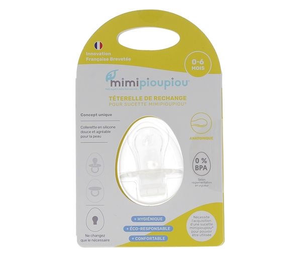 Téterelle anatomique adaptable 0-6 mois Mimipioupiou - une téterelle