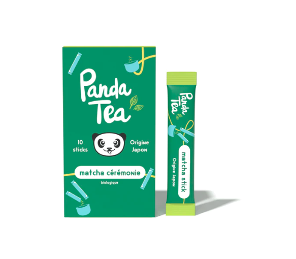 Thé Matcha cérémonie bio Panda Tea - boîte de 10 sticks - image 1