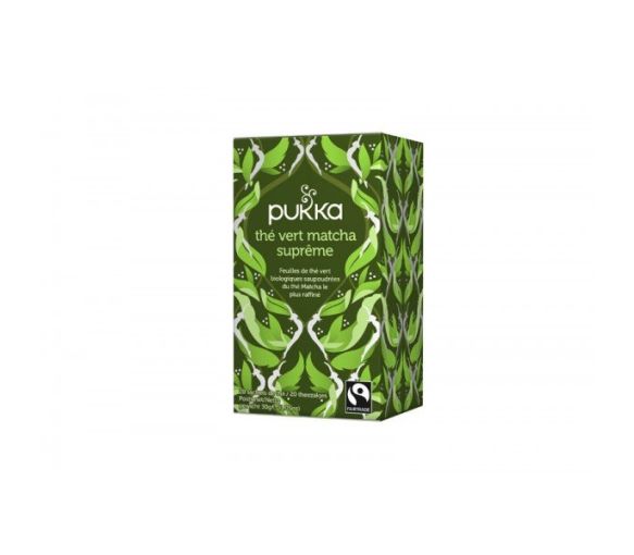 Thé vert Matcha suprême bio Pukka - boîte de 20 sachets