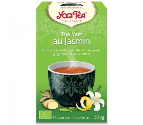 Thé vert au jasmin BIO Yogi Tea - boite de 17 sachets