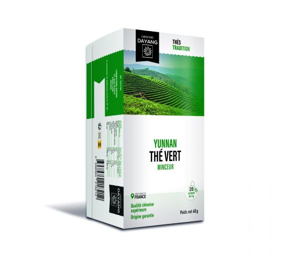 Thé vert de Chine Grand Yunnan Dayang - boîte de 20 sachets