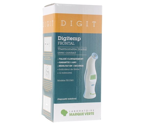 Thermomètre frontal avec contact Digitemp Marque Verte - 1 thermomètre