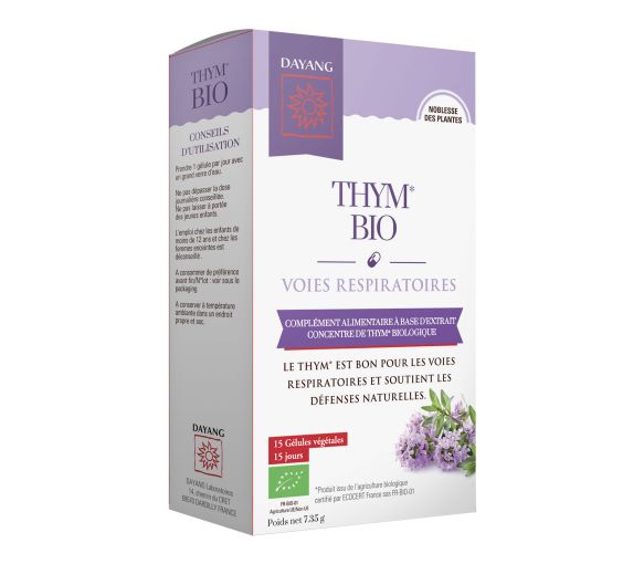 Thym Bio voies respiratoires Dayang - Boîte de 15 gélules