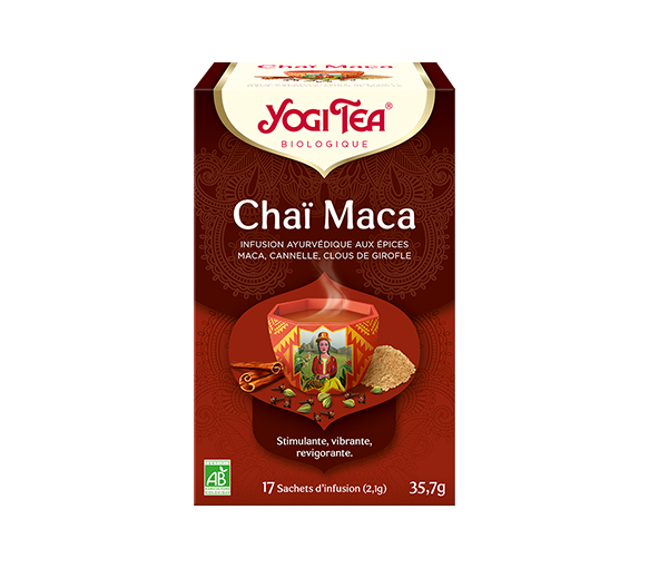 Tisane ayurvédique Chaï maca bio Yogi Tea - boite de 17 sachets