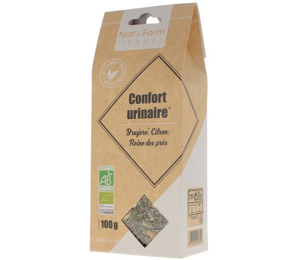Tisane bruyère citron reine des prés Bio confort urinaire Nat & Form - sachet de 100 g