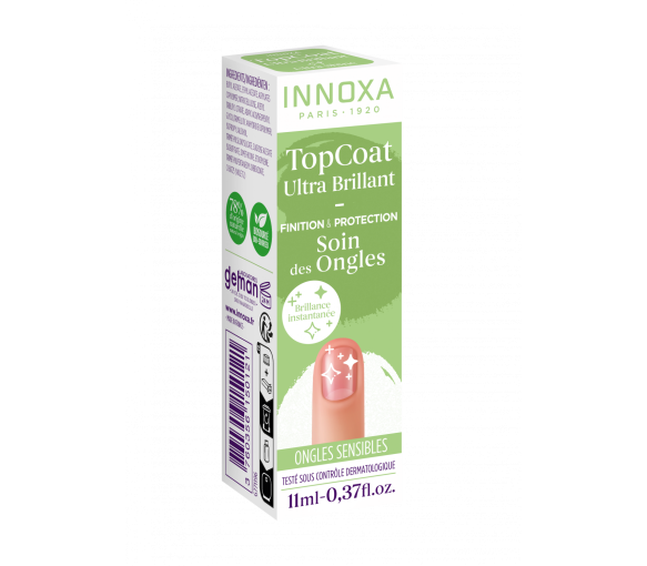 Top coat ultra brillant ongles sensibles Innoxa - flacon de 11 ml - image 1