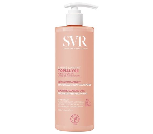 Topialyse Baume lavant peaux très sèches SVR - flacon-pompe de 400 ml