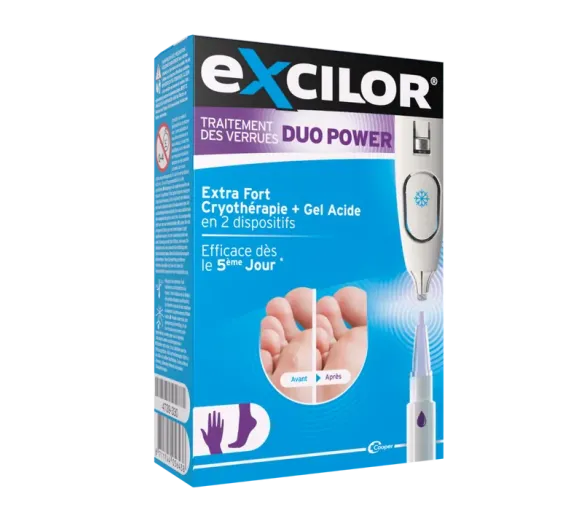 Traitement des verrues Duo Power mains et pieds Excilor - un kit