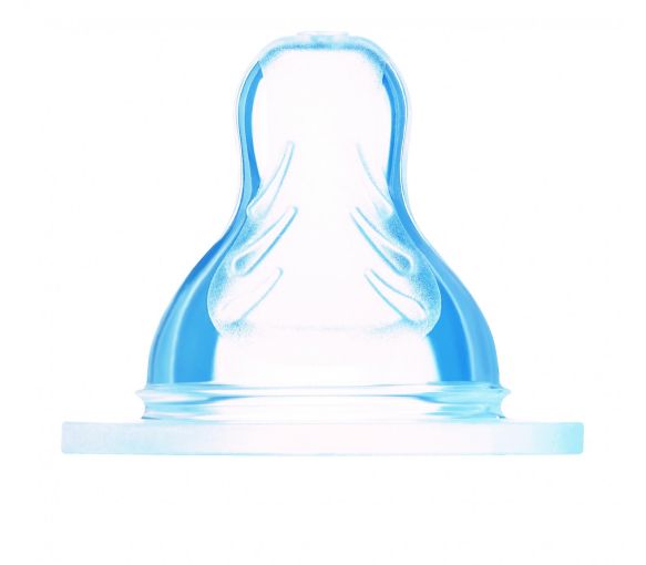 Tétine plate débit liquide épais 6 mois + Mam - 2 tétines