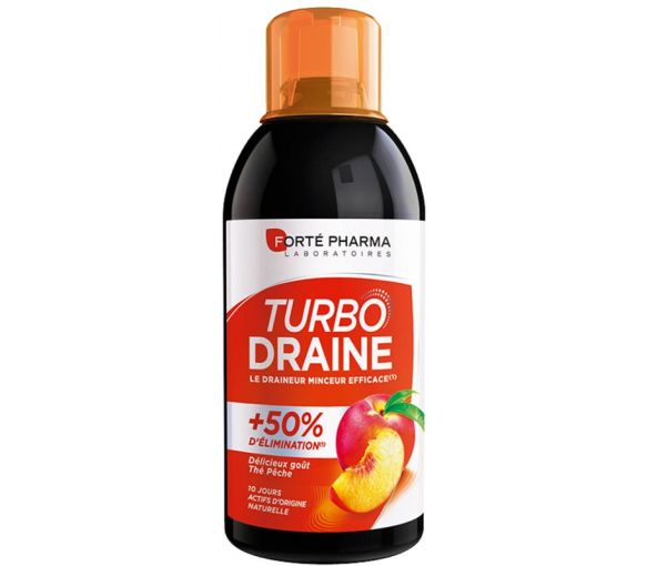 Turbodraine goût thé pêche Forté Pharma - flacon de 500 ml - image 1