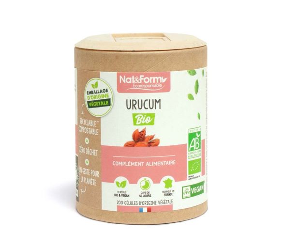 Urucum bio Ecoresponsable Nat&Form - boite de 200 gélules - image 1