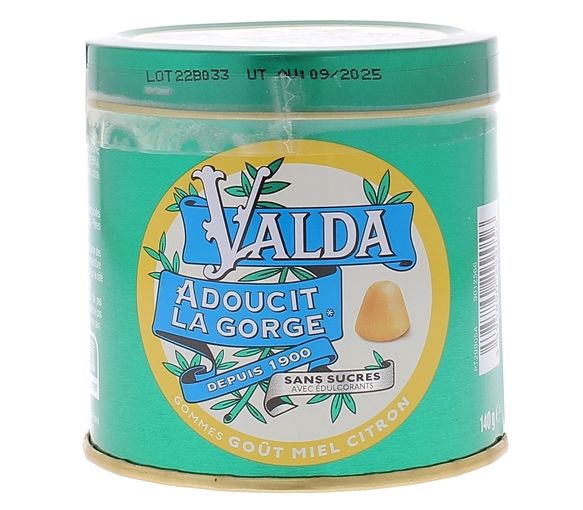 Valda pastilles miel citron sans sucre - boite de 140g - image 1