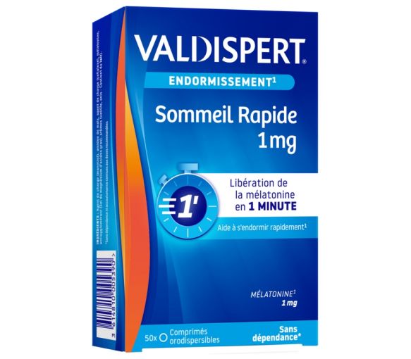 Sommeil rapide 1 mg Valdispert - boîte de 50 comprimés orodispersibles - image 1