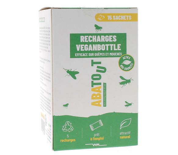 Veganbottle Recharges piège volants guêpes et mouches Abatout - boîte de 5 recharges - image 1