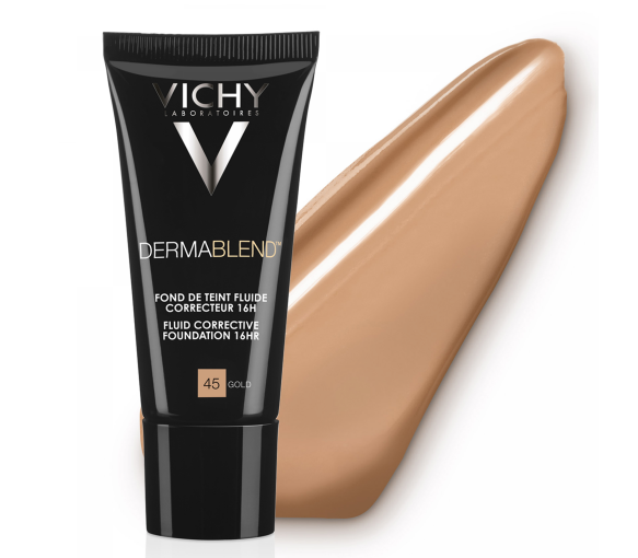 Dermablend fond de teint fluide correcteur 16h SPF 35 teinte 45 gold Vichy - tube de 30 ml - image 1