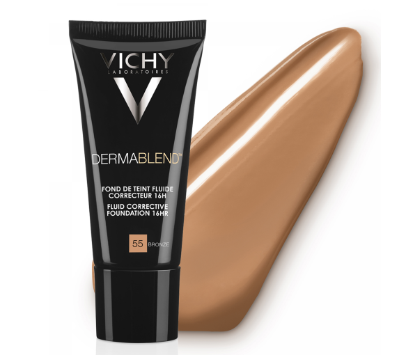 Dermablend fond de teint fluide correcteur 16h SPF 35 teinte 55 bronzé Vichy - tube de 30 ml - image 1