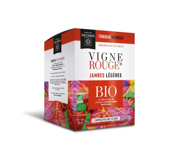 Vigne rouge Bio jambes légère Dayang - boîte de 20 ampoules
