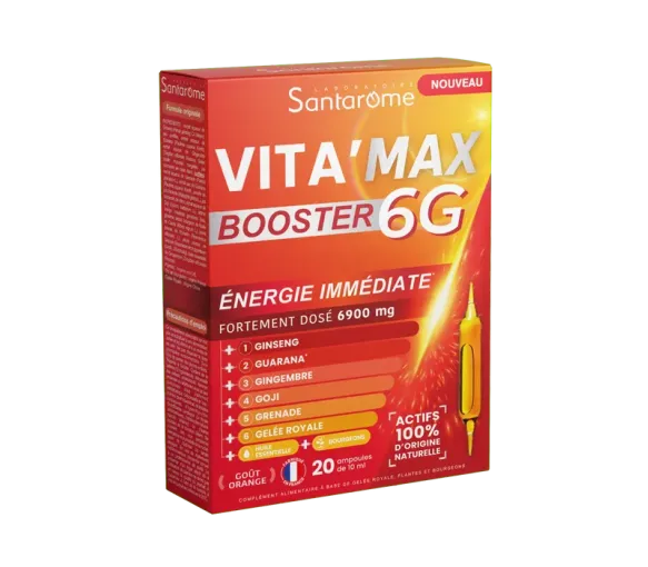 Vita'max booster 6G Santarome - boîte de 20 ampoules de 10ml - image 1