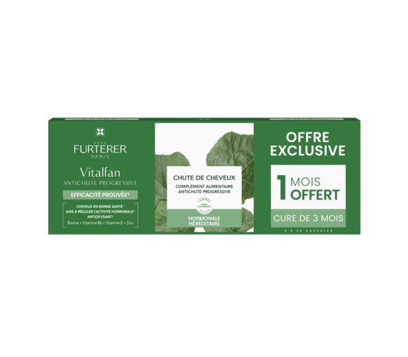 Vitalfan Antichute Progressive René Furterer - cure de 3 mois donc 1 mois offert