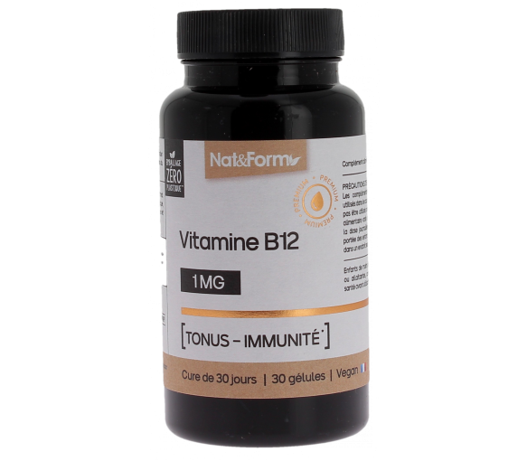 Vitamine B12 1mg Nat&Form - pot de 30 gélules - image 1