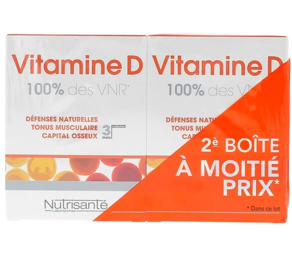 Vitamine D Nutrisanté - 2 boîtes, 90 comprimés