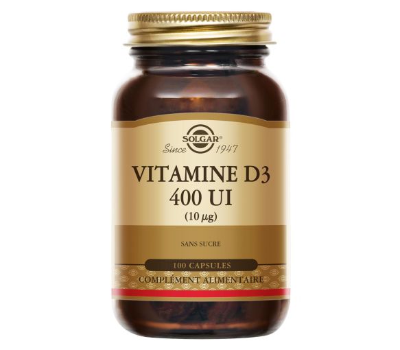 Vitamine D3 Solgar - pot de 100 gélules - image 1
