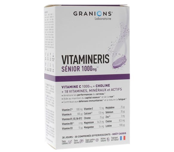 Vitamineris Sénior 1000mg Granions - boîte de 30 comprimés effervescents - image 1